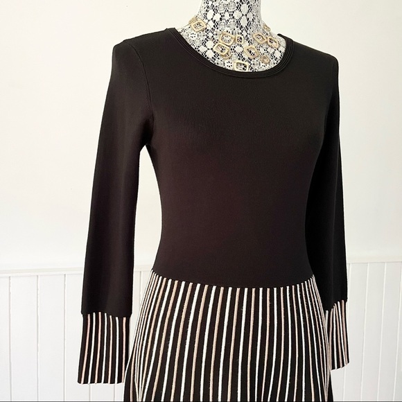 RW&CO Striped Ribbed Knit Long Sleeve Dress Size S - Picture 2 of 15